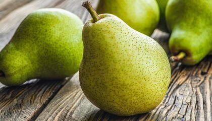 pear shaped green fruit with light yellowish patterns on smooth surface high resolution photograph