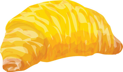 Fresh french croissant icon cartoon vector. Tasty snack. Buttery meal