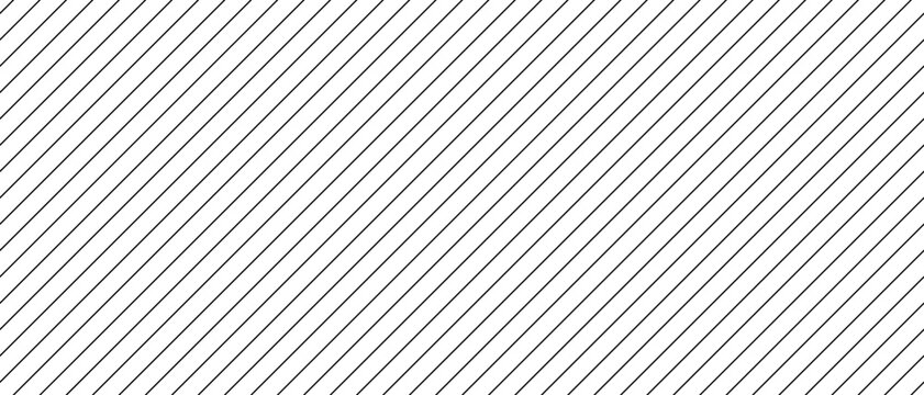 Diagonal lines on white background. Rows of slanted black lines. Stripes grid.