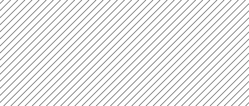 Diagonal lines on white background. Rows of slanted black lines. Stripes grid.