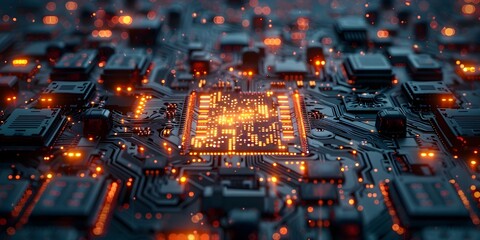 Intricate Digital Landscape Technological Illuminating the Future of Innovation