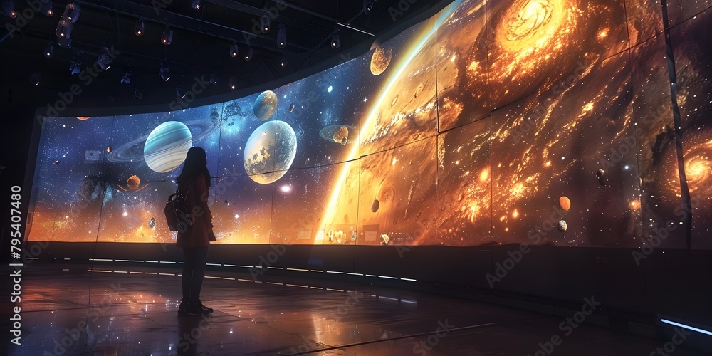 Poster immersive astronomical simulation of planetary landscapes based on real space data and themes