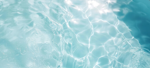 Blue water surface texture of swimming pool background.for design wallpaper