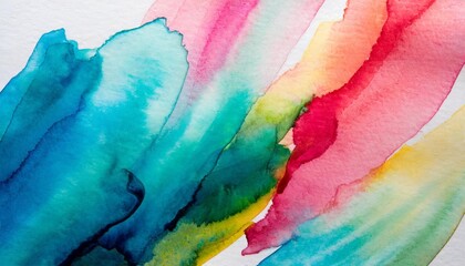 bright abstract watercolor drawing on a paper image