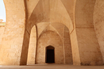 Vault and doorway in the Sultan Isa Medrese, Madrasa, Zinciriye Medrese, Mardin, Turkey