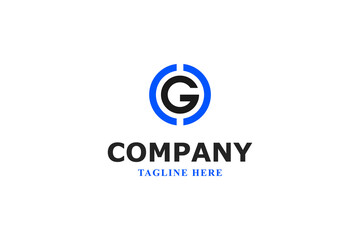 letter g and circle modern minimal logo