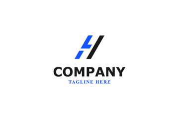 letter h abstract modern logo