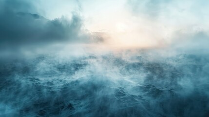 Fototapeta premium Vast Water Body Surrounded by Clouds