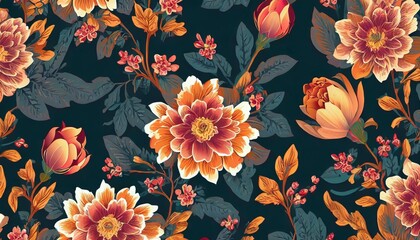 floral pattern for printing use