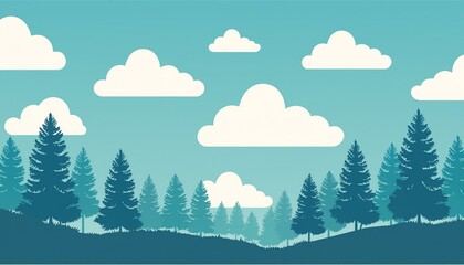 Beautiful fluffy clouds on blue sky background. Vector illustration. Paper cut style. Place for text