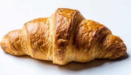 croissant isolated on white background food concept generative ai