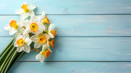 Bunch-flowered daffodil,generative ai - obrazy, fototapety, plakaty