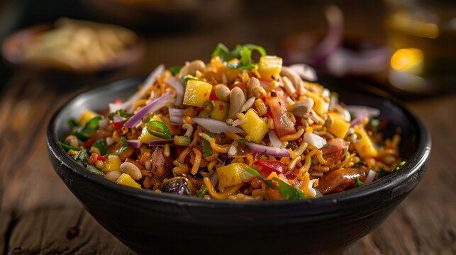 Mango Chaat, Mango Bhel, indian food, food photography, 16:9