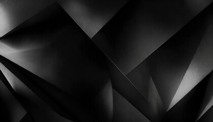 abstract texture dark black gray background banner panorama long with 3d geometric triangular...