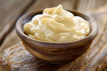 Lose yourself in the velvety smoothness of liquid mayonnaise, its subtle flavor and pale appearance inspiring tranquility