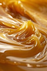 Lose yourself in the golden waves of liquid caramel, its tantalizing aroma and smooth flow beckoning you closer