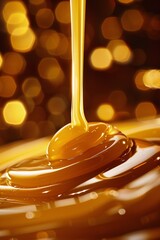 Lose yourself in the golden cascade of liquid caramel, its luscious sweetness awakening your senses with delight