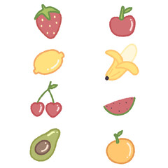 collection of fruits illustration
