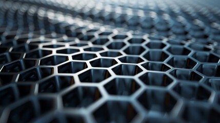 Black metal hexagons