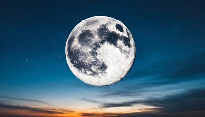 Naklejka na ściany i meble full moon in the night sky background ai generated image
