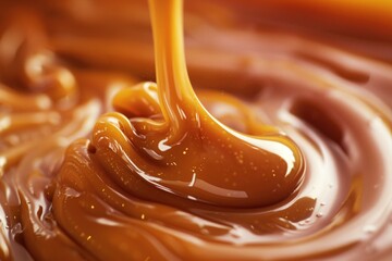 Delve into the warm embrace of liquid caramel, its smooth texture and comforting aroma inviting you to indulge