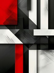  white red black abstract geometric