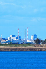 Obraz premium 新潟市の工場風景（新潟県）