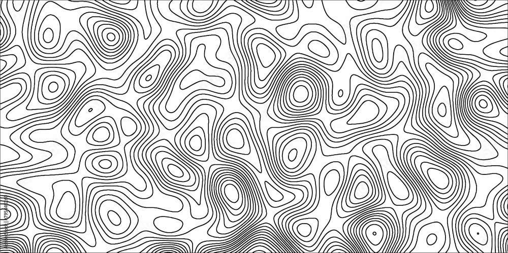 Aufkleber Topographic map background with geographic line map with elevation assignments.Modern design with White topographic wavy pattern design. Paper Texture Imitation of a Geographical map shades .