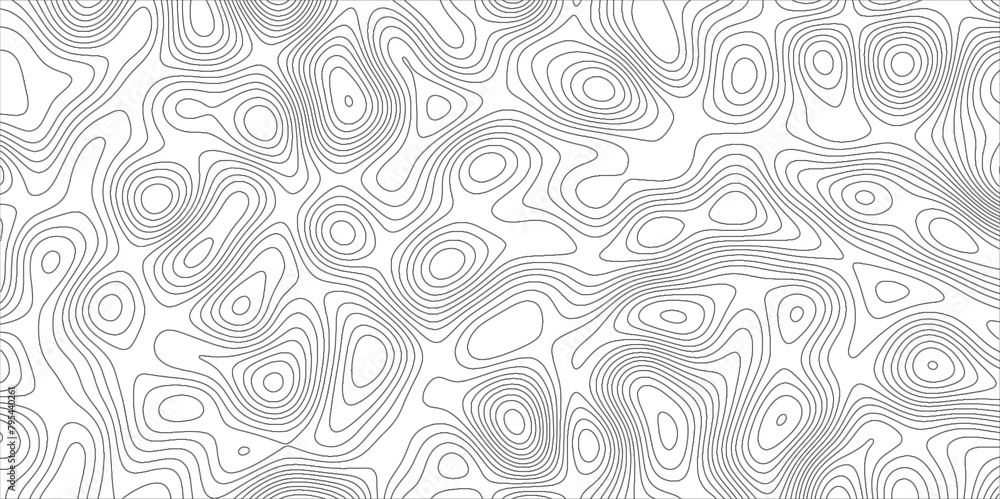 Aufkleber Topographic map background with geographic line map with elevation assignments.Modern design with White topographic wavy pattern design. Paper Texture Imitation of a Geographical map shades .