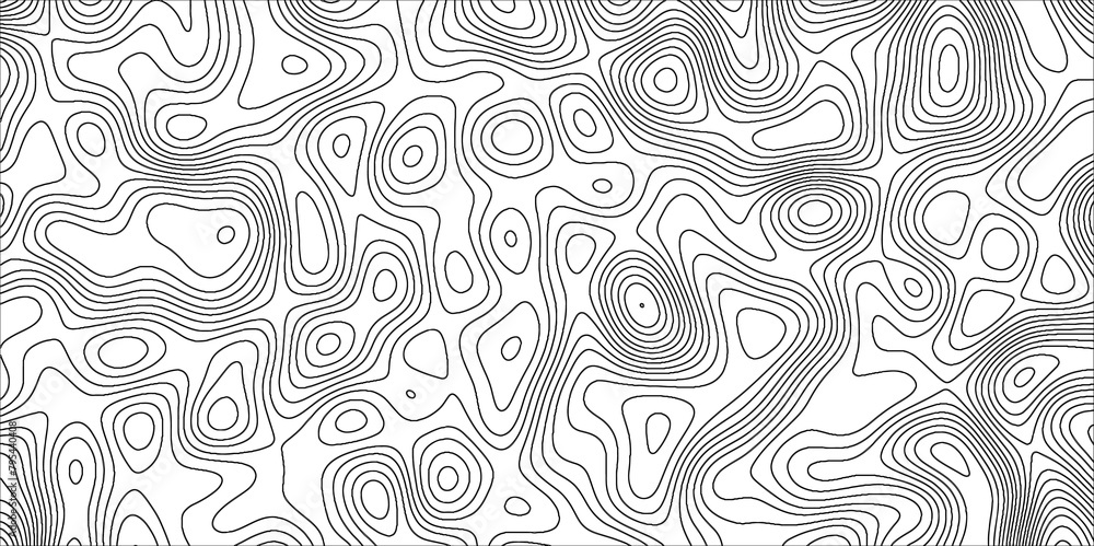 Aufkleber Topographic map background with geographic line map with elevation assignments.Modern design with White topographic wavy pattern design. Paper Texture Imitation of a Geographical map shades .