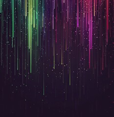 A dark background with vertical lines of color