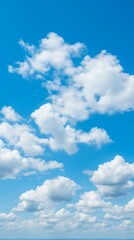 b'Blue sky with white clouds background'