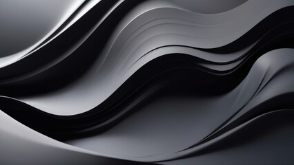 Abstract Black and White Wavy Background