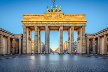 b'The Brandenburg Gate is a monumental building in the center of Berlin'