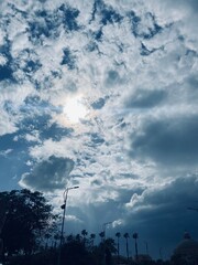 clouds over the city