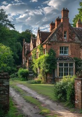 Fototapeta na wymiar b'A beautiful English country house'