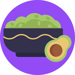 Dip into the heart of Mexico with our vibrant Guacamole icon, capturing the essence of creamy avocados, zesty lime, and fresh cilantro in a tantalizing green hue.