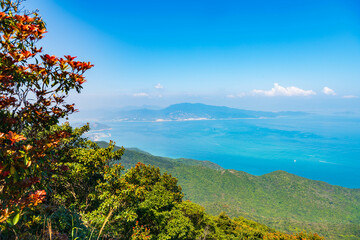 Mountain and sea scenery of Dayanding in Yangmeikeng, Dapeng Peninsula, Shenzhen, China