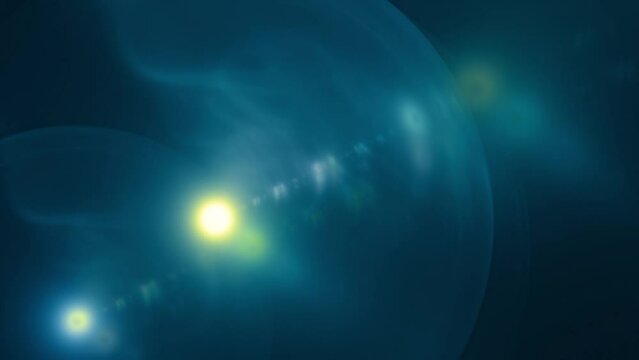 türkise transparente Blasen mit hellem Lichtpunkt, futuristisch, außerirdisch, Hintergrund, modern
