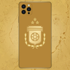 iPhone with Golden Argentina Soccer Team Theme