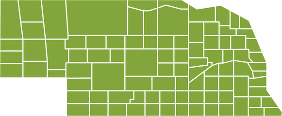 outline drawing of nebraska state map.