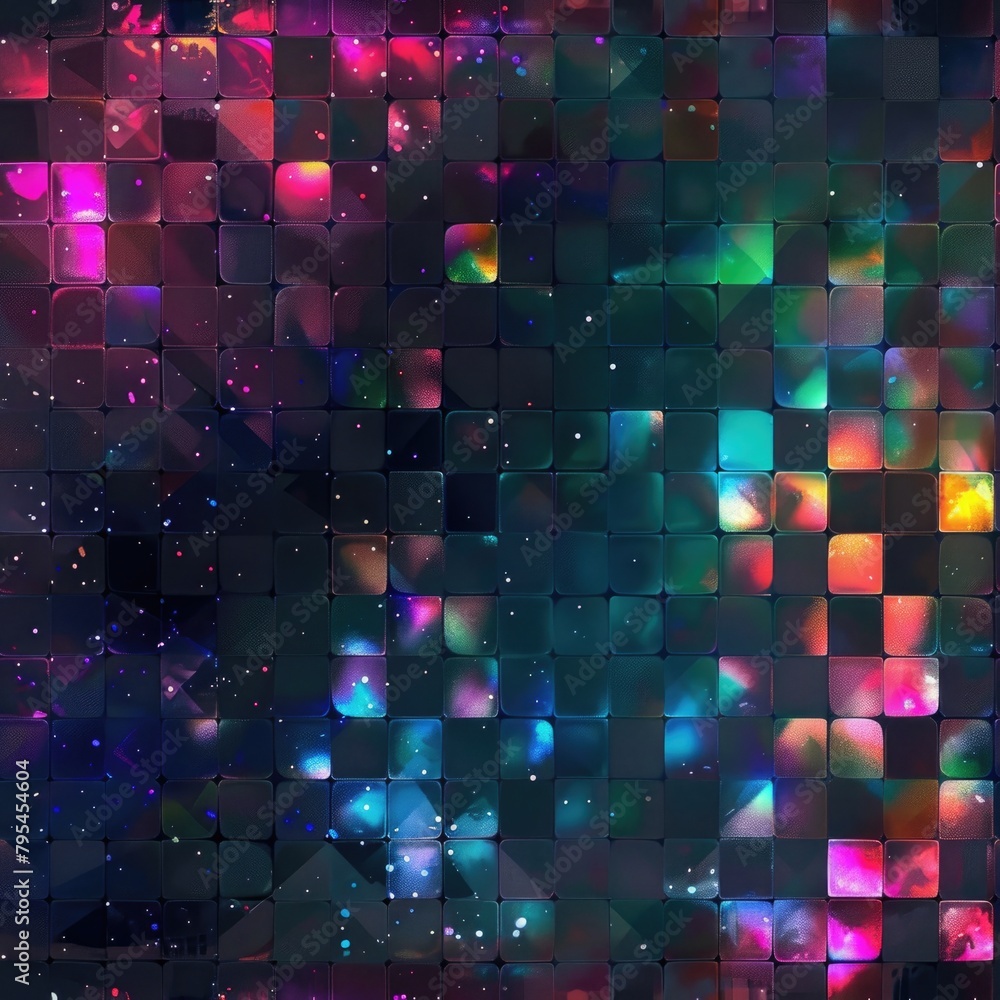 Poster a vibrant and dynamic abstract image featuring fluid-like shapes with neon colors
