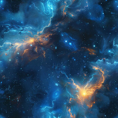 Astral Elegance Celestial Stars and Nebulae