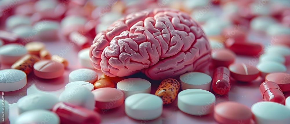Poster exploring diy nootropic blends for brain enhancement in the biohacking movement. concept diy nootrop