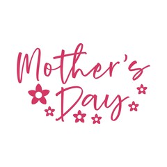 Mother’s Day typography clip art design on plain white transparent isolated background for sign, card, shirt, hoodie, sweatshirt, apparel, tag, mug, icon, poster or badge