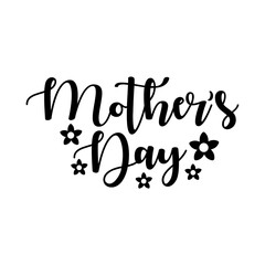 Mother’s Day typography clip art design on plain white transparent isolated background for sign, card, shirt, hoodie, sweatshirt, apparel, tag, mug, icon, poster or badge