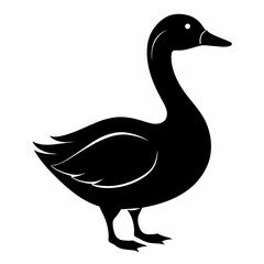 goose silhouette vector illustration