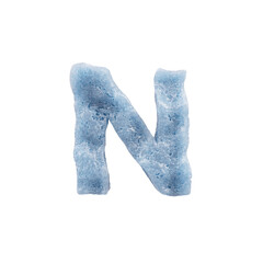 Ice Winter 3D Alphabet PNG Letters