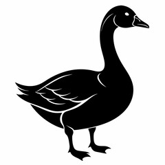 goose silhouette vector illustration