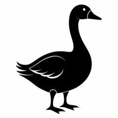 goose silhouette vector illustration